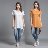 High Low Hem T Shirt Wholesale In Bangladesh